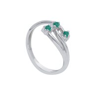 Ringe Babila Milano Dame First Kiss in Weißgold Smeraldo 245004 - 245004